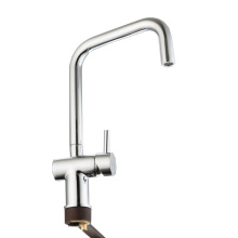 Single lever sink mixer brass kitchen faucet single handle kitchen tap chromed